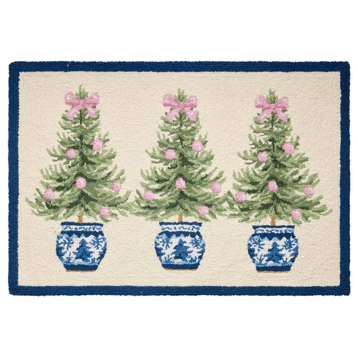 31SJM11470C03 2 x 3 ft. Holiday Trees Hook Rug