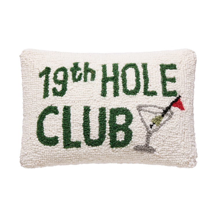 30AV1224C12OB 8 x 12 in. 19Th Hole Club Poly Fill Hook Pillow