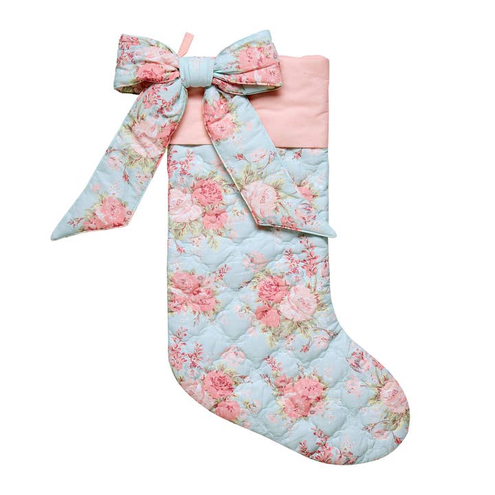 31AV1306MC 15 x 25 in. Quilted Printed Michaela Bow Stocking