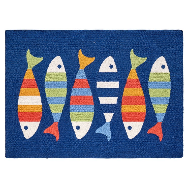 30KN401C47 34 x 47 in. Picket Fish Hook Rug