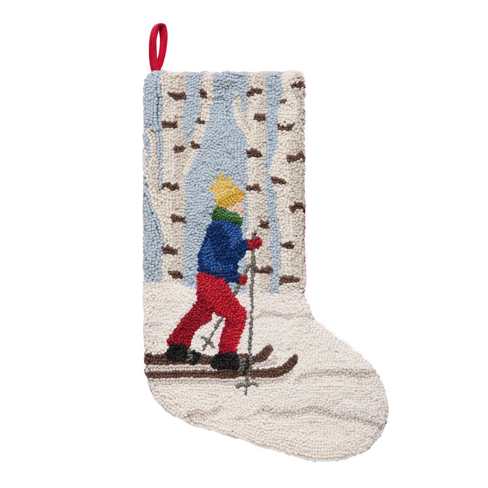 31AV1228MC 12 x 20 in. Country Skiier Hook Stocking