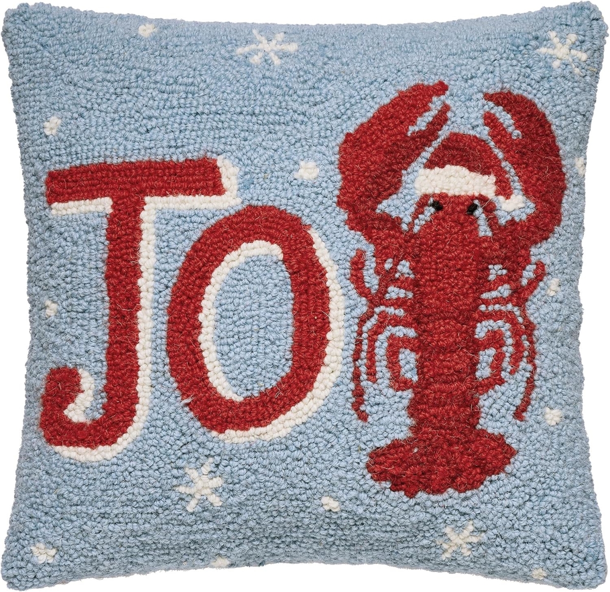 31AV1314C14SQ 14 x 14 in. Joy Lobster Poly Filled Hook Pillow - Multi Color