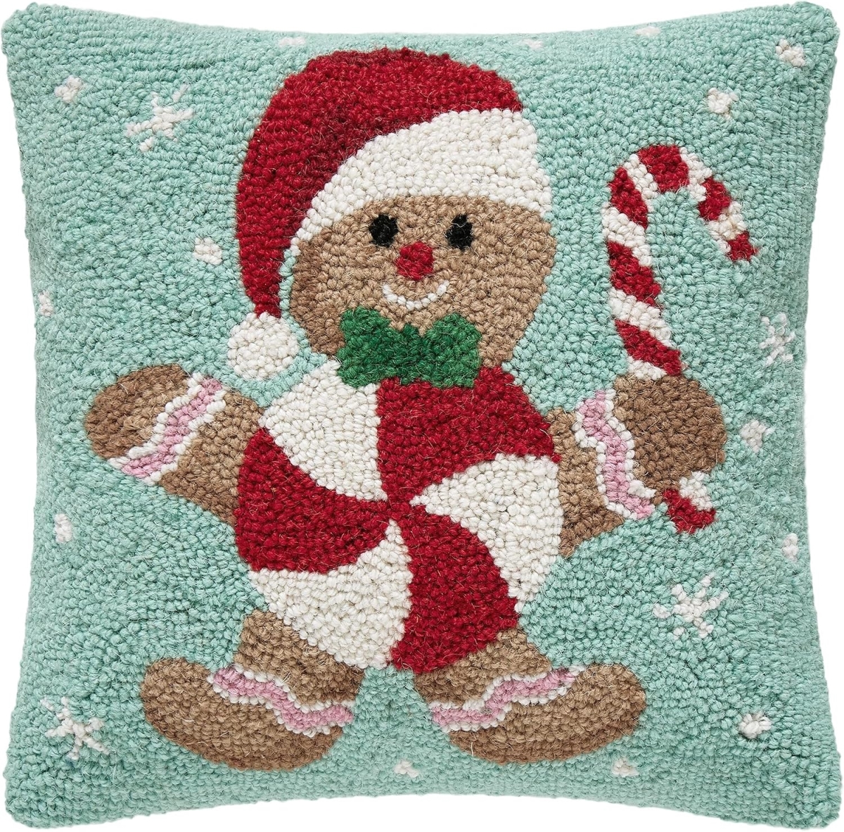 31AV1525C14SQ 14 x 14 in. Peppermint Man Poly Filled Hook Pillow