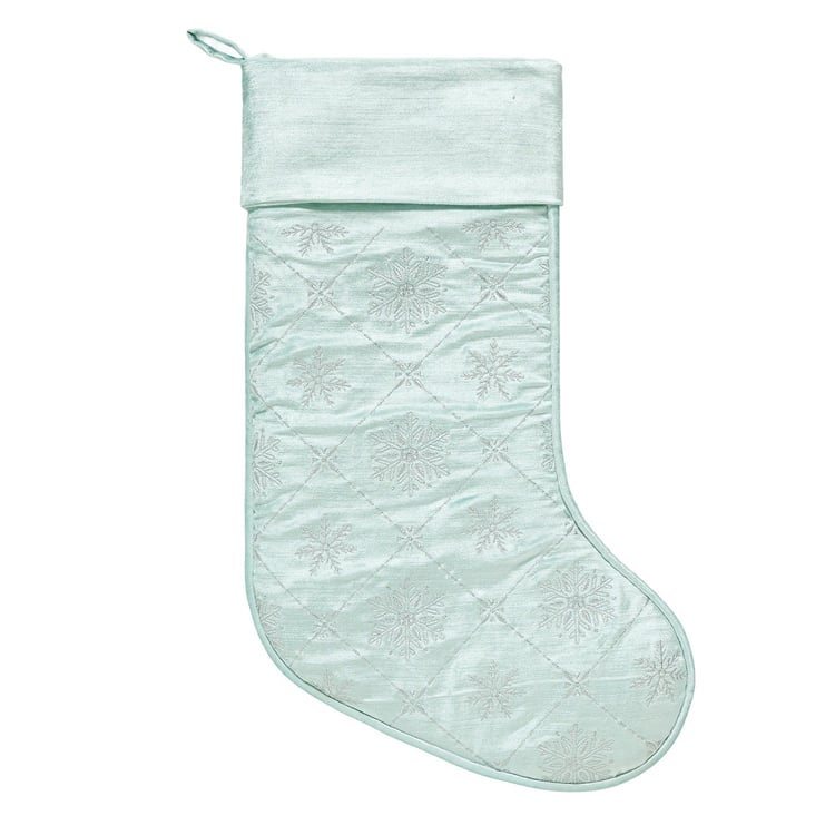31AV1510MC 12 x 20 in. Frosty Blue Snowflake Embroidered Stocking