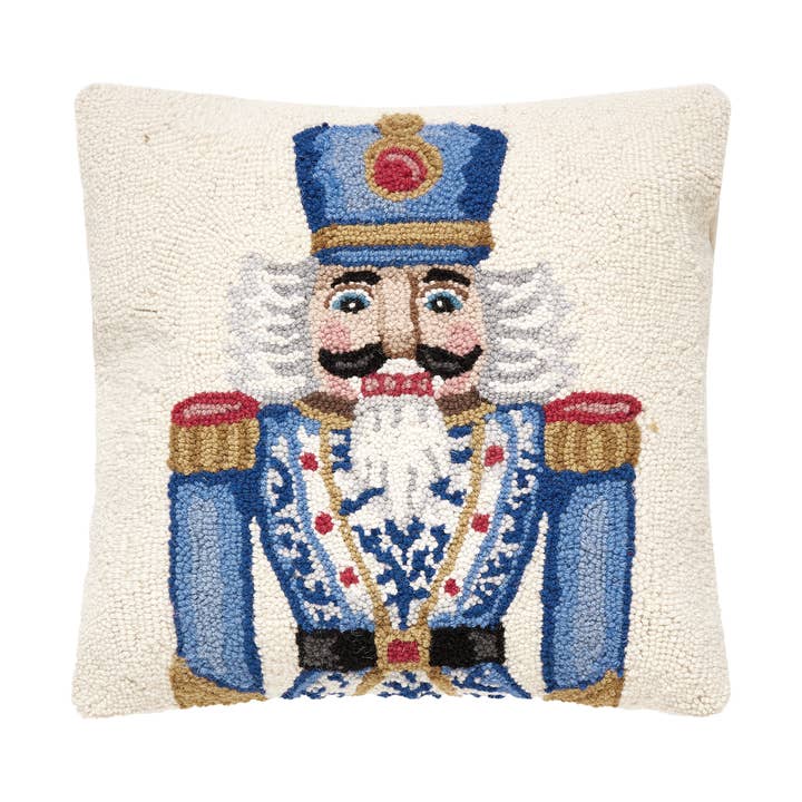 31SJM11447C18SQ 18 x 18 in. Chinoiserie Nutcracker Poly Filled Hook Pillow