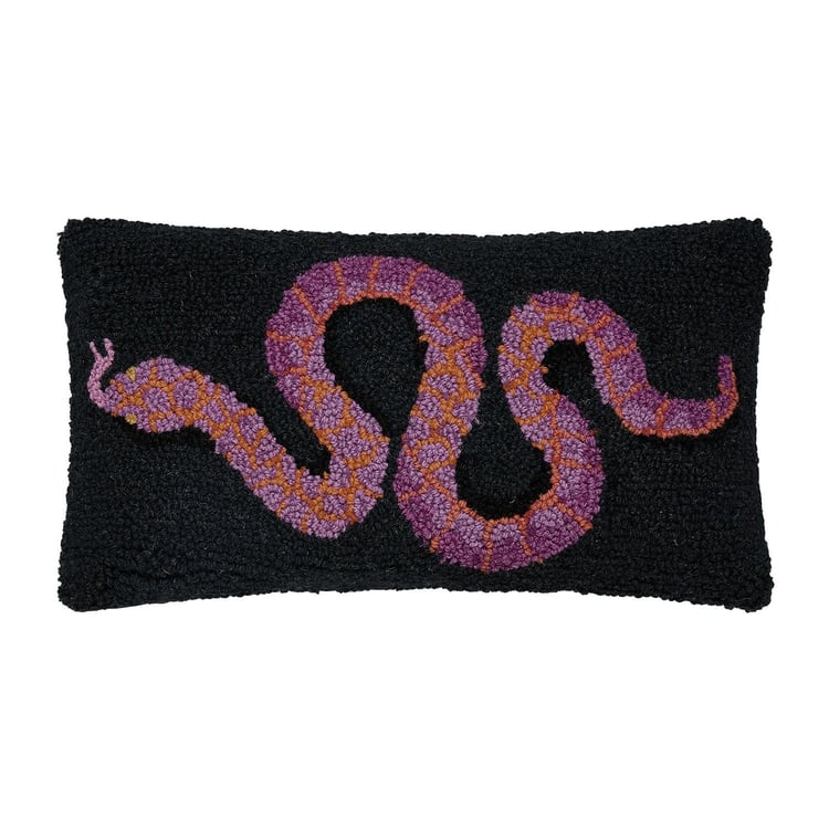 31AV1481C16OB 9 x 16 in. Enchanted Forest Snake Poly Filled Hook Pillow, Set of 2