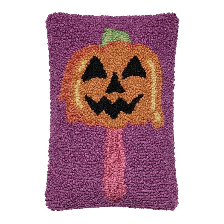 31AV1433C12OB 8 x 12 in. Summerween Jack Popsicle Hook Poly Filled Decorative Throw Pillow