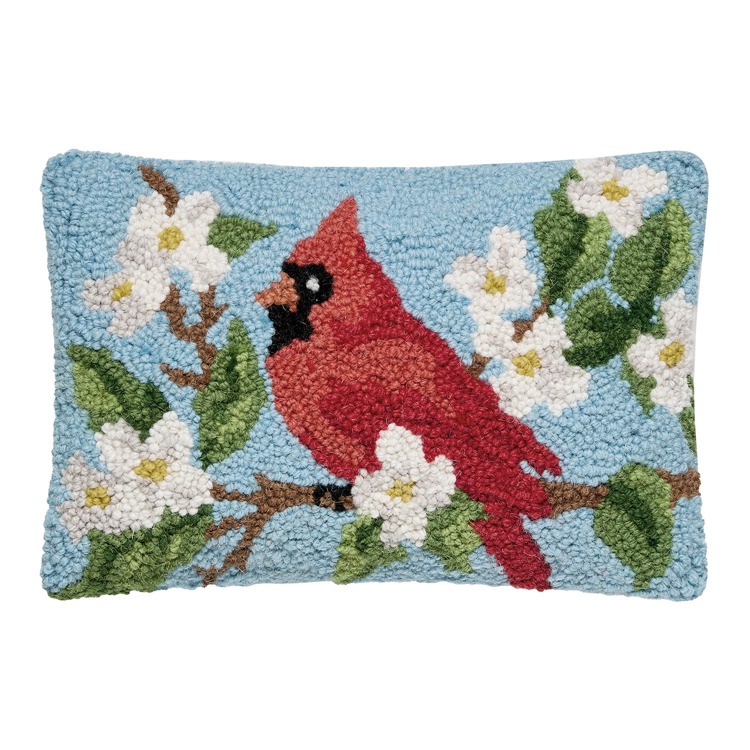 30GY3570C12OB Cardinal Hook Pillow with Poly-Filled - 8 x 12 in., 100 Percent Wool, Cotton & Poly - Pack of 3