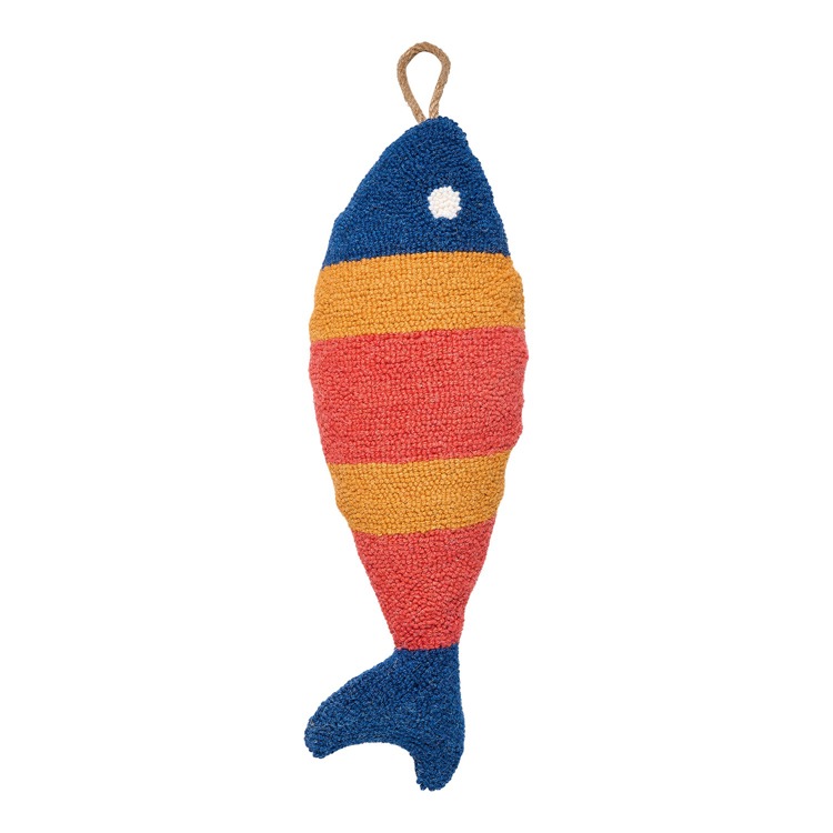 30KN405C22OB Orange Picket Fish Hook Pillow with Blown-Filled - 8 x 22 in., 100 Percent Wool, Cotton & Poly - Pack of 2