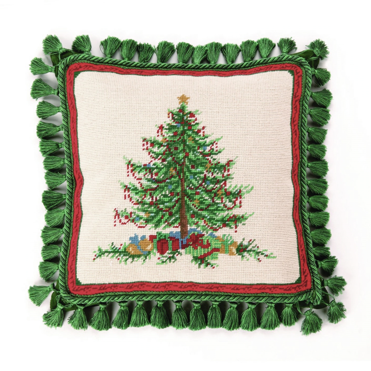 Picture of Peking Handicraft 31SERX12C16SQ 16 x 16 in. Classic Christmas Needle Point Pillow