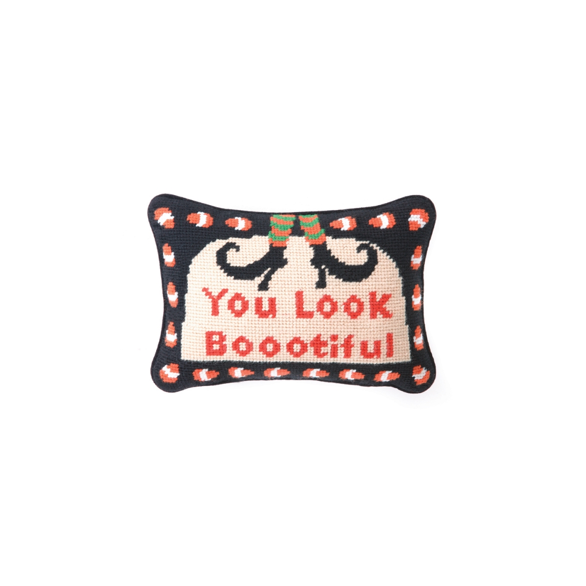 Picture of Peking Handicraft 31TA1187C09OB 6.5 x 9 in. You Look Boootiful Needlepoint Pillow&#44; Multi Color - Pack of 2