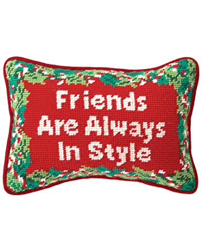 31TA1192C09OB 6.5 x 9 in. Friends Needlepoint Pillow