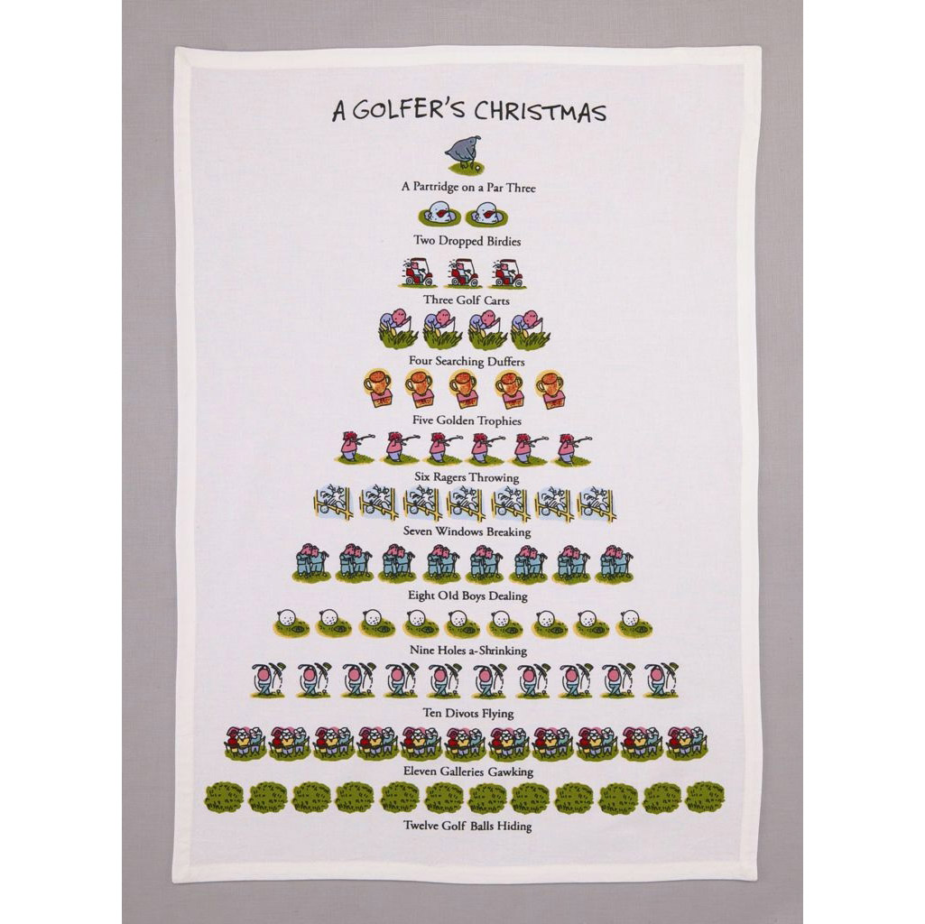 04DP06WC 18 x 26 in. A Golfers Christmas Kitchen Towel
