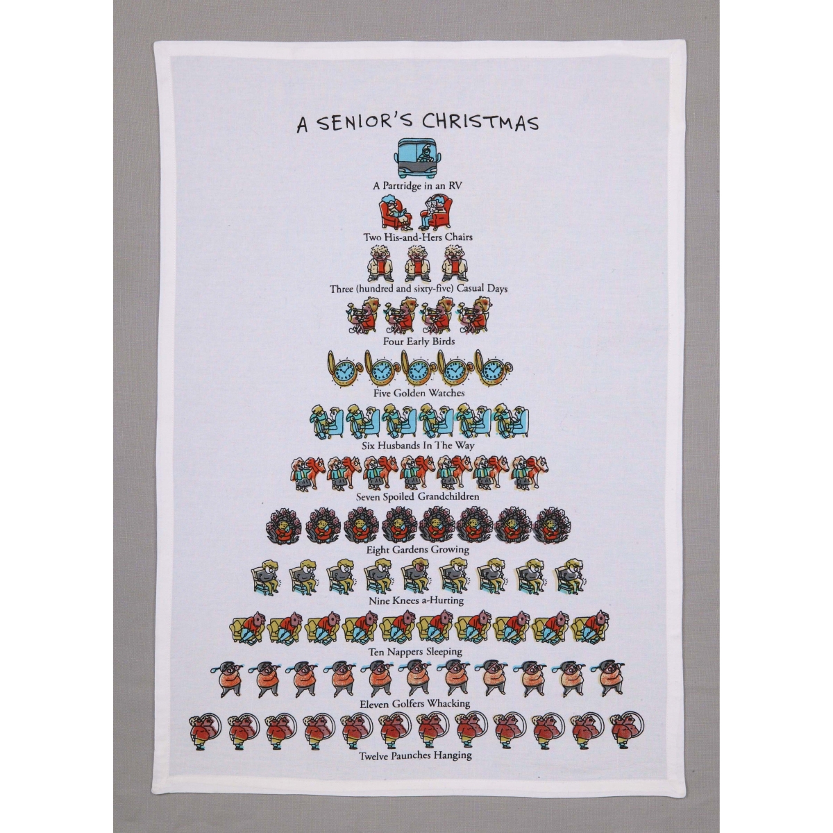 Picture of Peking Handicraft 04DP11WC 18 x 26 in. A Seniors Christmas Kitchen Towel 