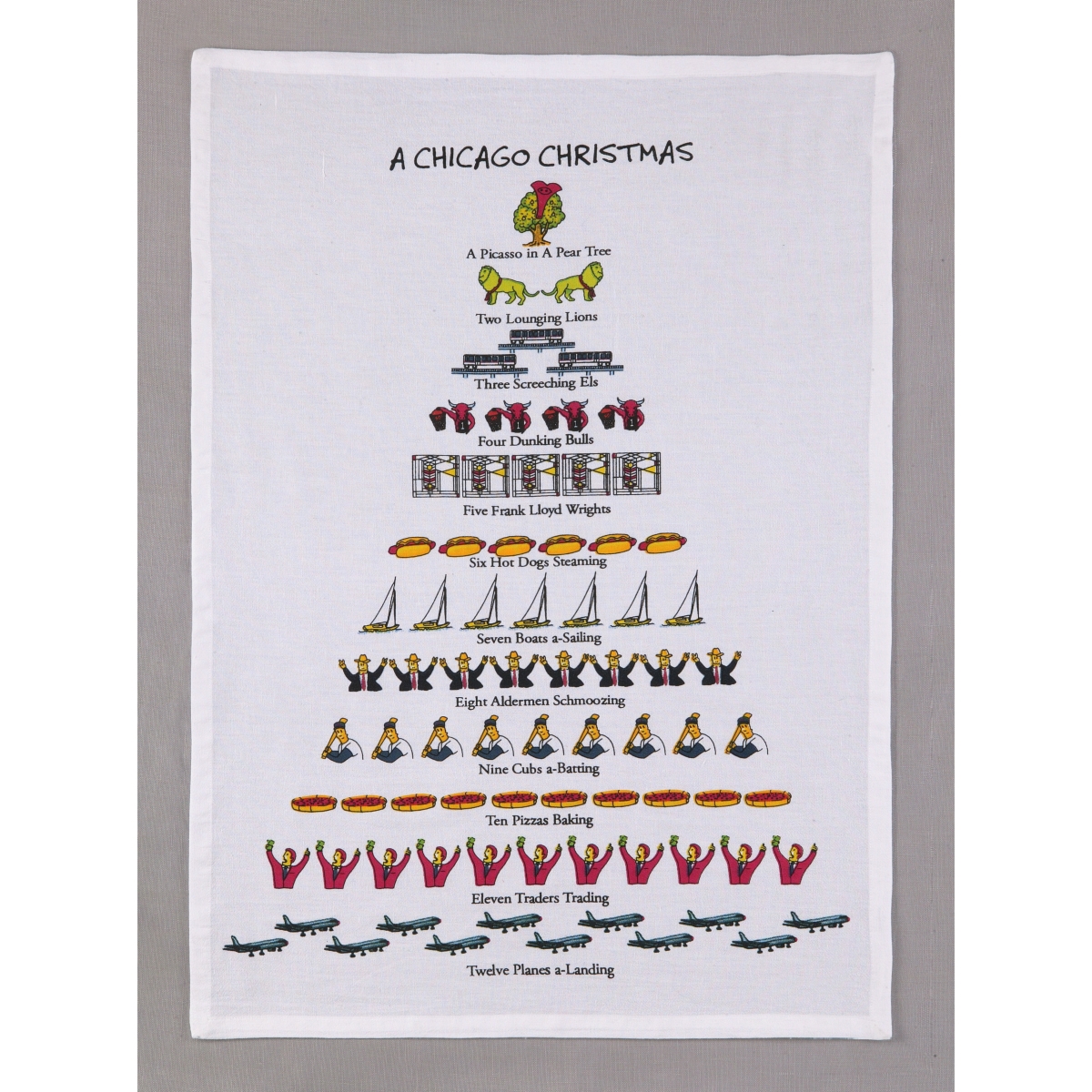 18 x 26 in. A Chicago Christmas Kitchen Towel