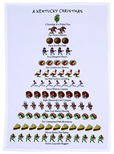 04DP45WC 18 x 26 in. A Kentucky Christmas Kitchen Towel, White