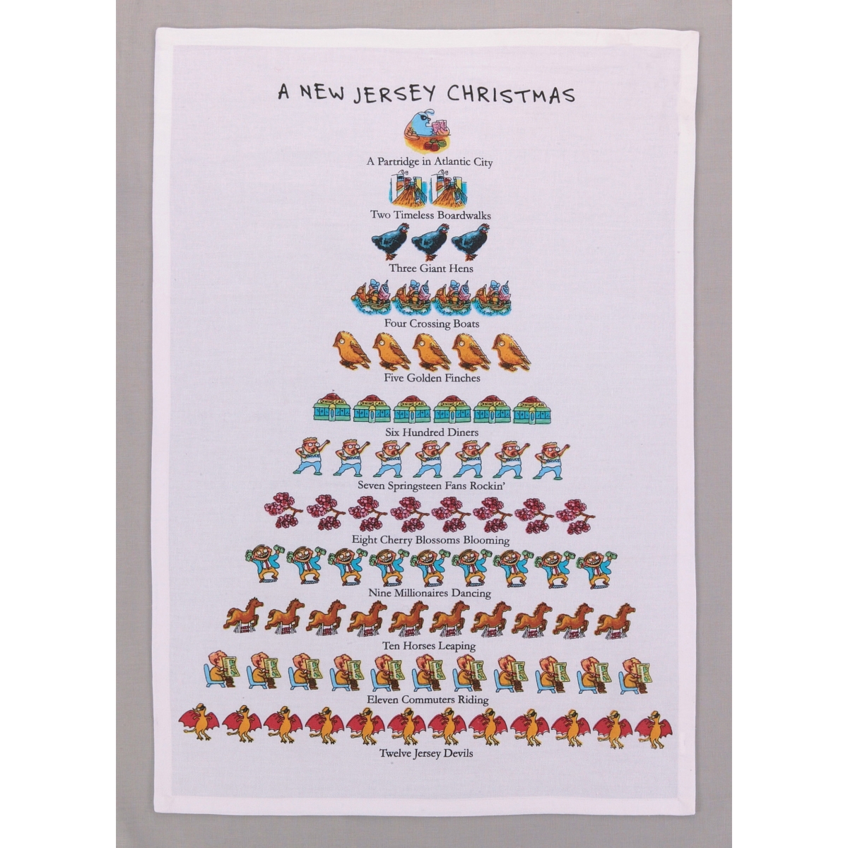 Picture of Peking Handicraft 04DP51WC 18 x 26 in. A New Jersey Christmas Kitchen Towel 