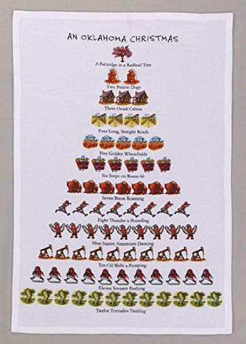 Picture of Peking Handicraft 04DP52WC 18 x 26 in. An Oklahoma Christmas Kitchen Towel, Multi Color 