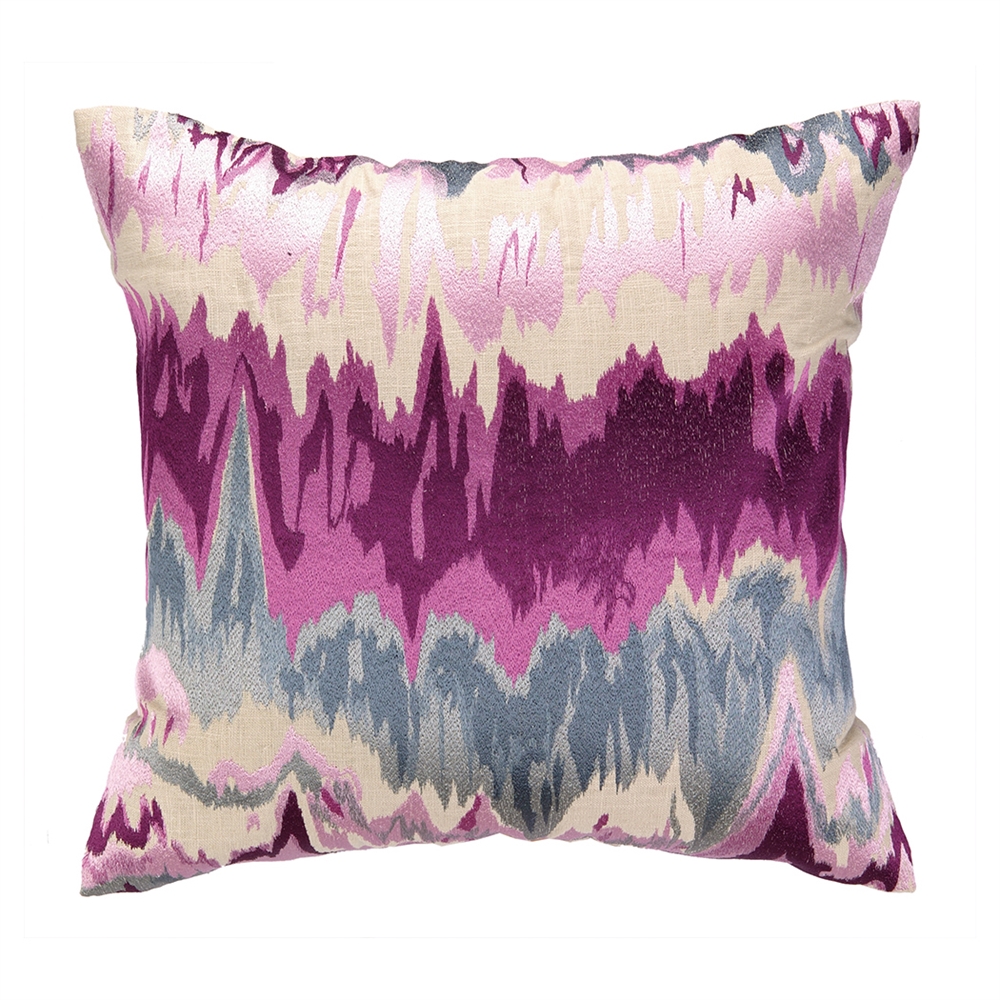 20 x 20 in. Seismograph Embroidered Pillow, Plum