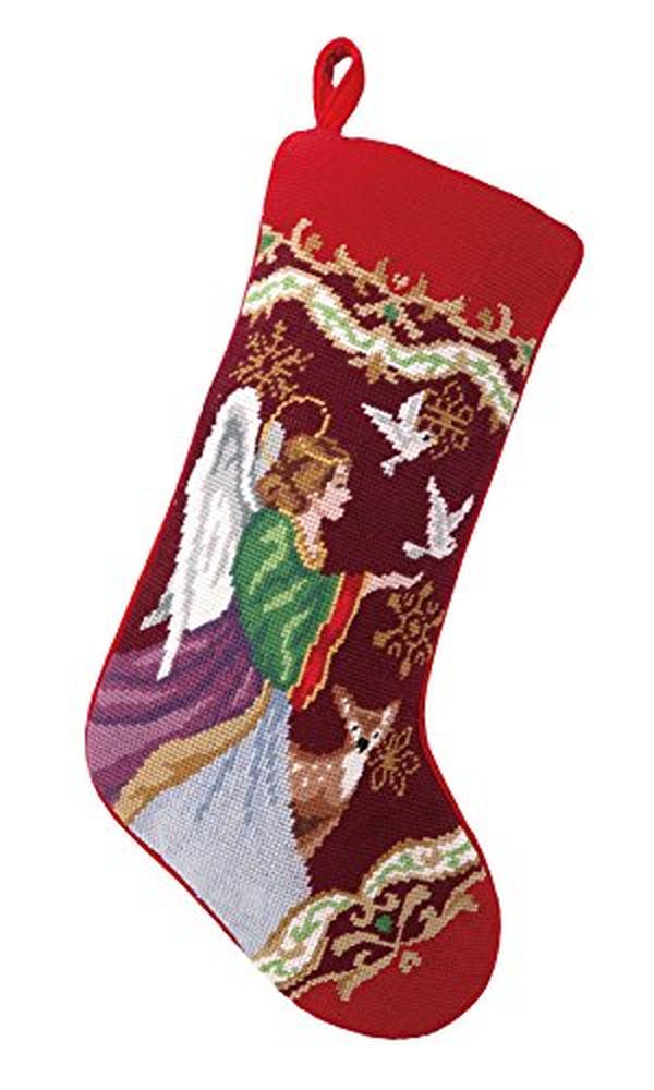 11 x 18 in. Christmas Angel Needlepoint Stocking