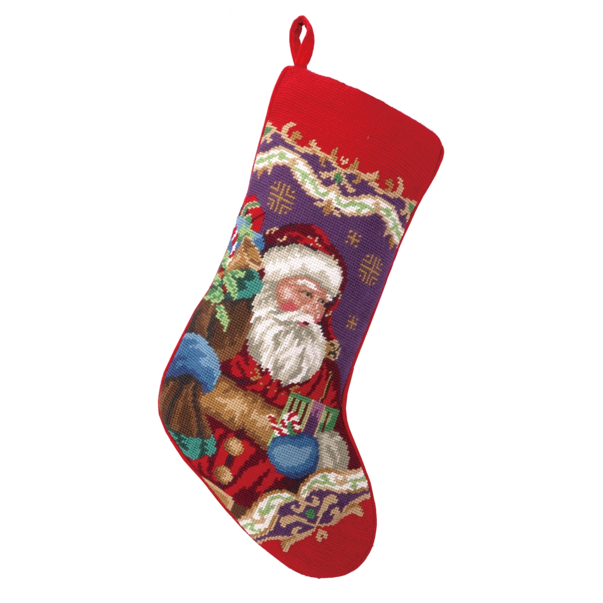 31SJM4512MC 11 x 18 in. Christmas Santa Needlepoint Socks