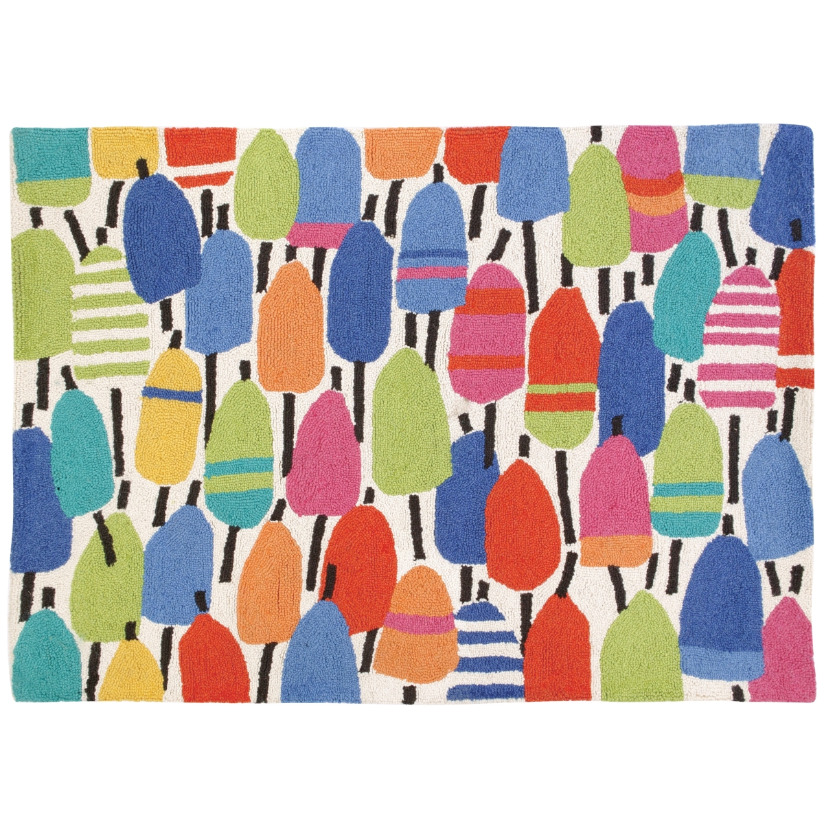 Buoys Hook Rug Multi Color 34x47 in.