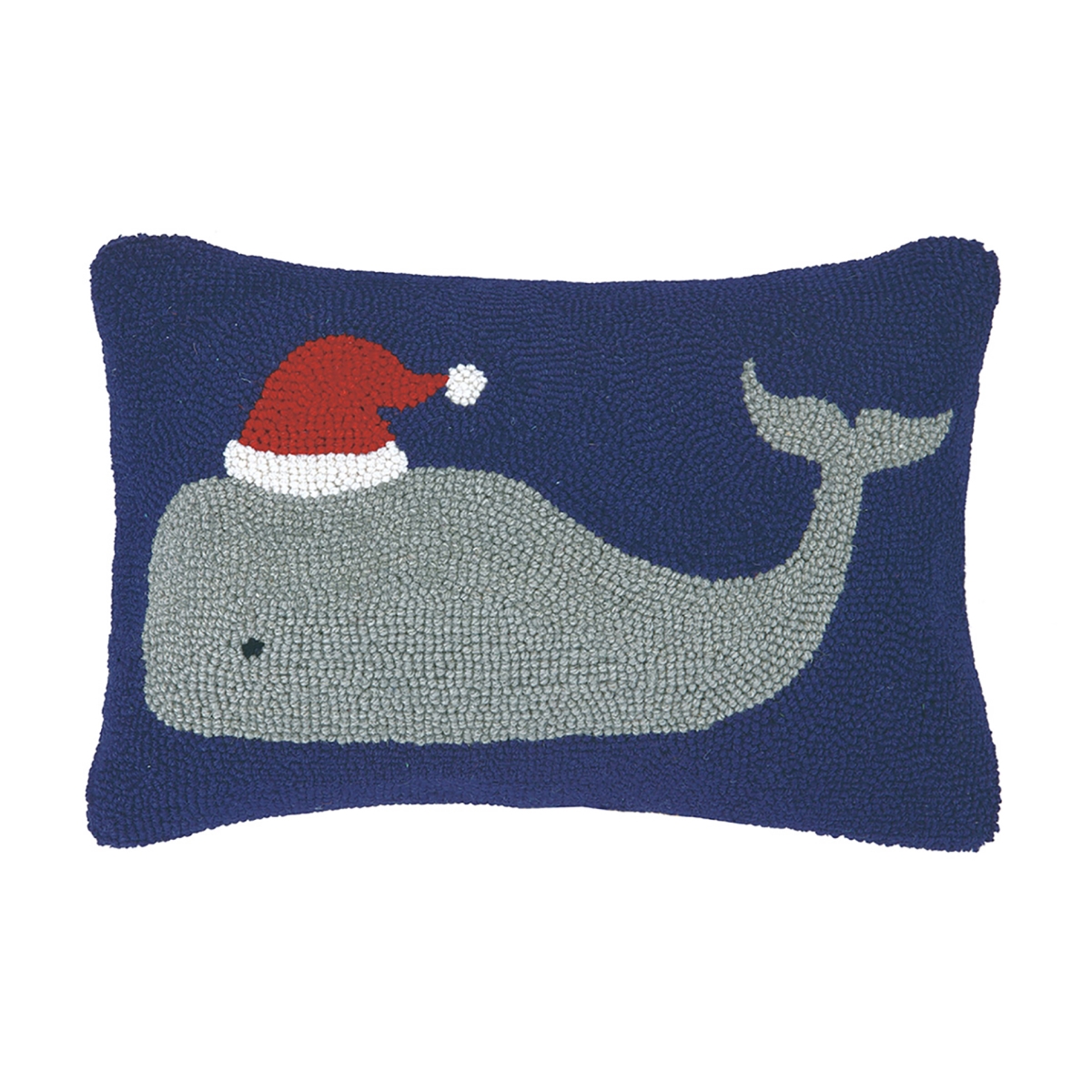31SJM7299C18OB 12 x 18 in. Xmas Whale Poly Filled Hook Pillow
