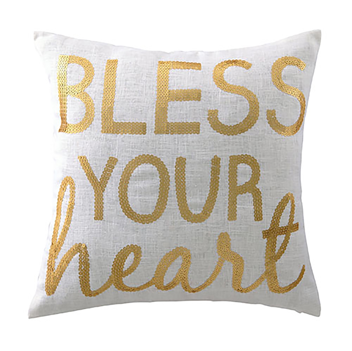 16 x 16 in. Bless Your Heart Sequin DF Pillow