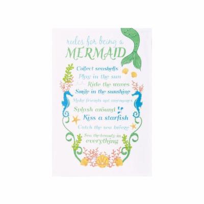 Picture of Peking Handicraft 04HRS874WC Rules for Being a Mermaid Printed Kitchen Towel - Pack of 4