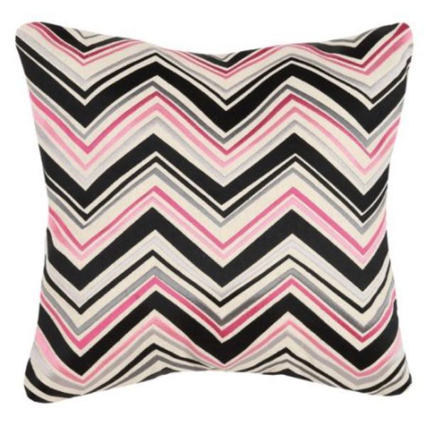 20 x 20 in. Down & Feather Lightning Pink Embroidered Pillow