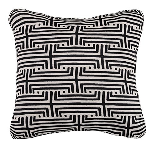 Picture of D.L Rhein 24DL664DC20SQ 20 x 20 in. Labyrinth Embroidered Linen Pillow&#44; Graphite