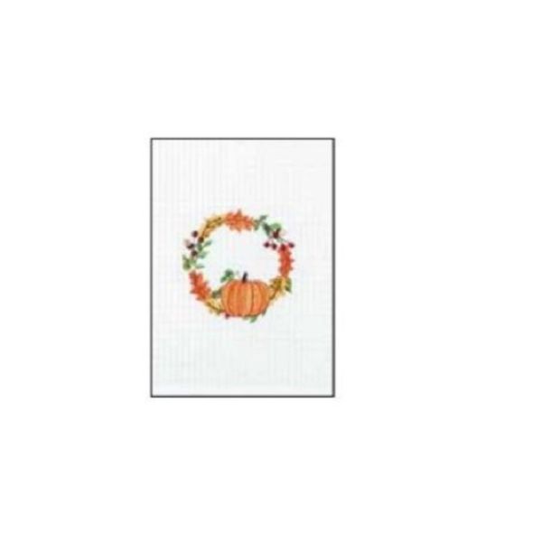 Picture of Peking Handicraft 04HRS1333WC 16 x 25 in. Harvest Wreath Woven Kitchen Towel
