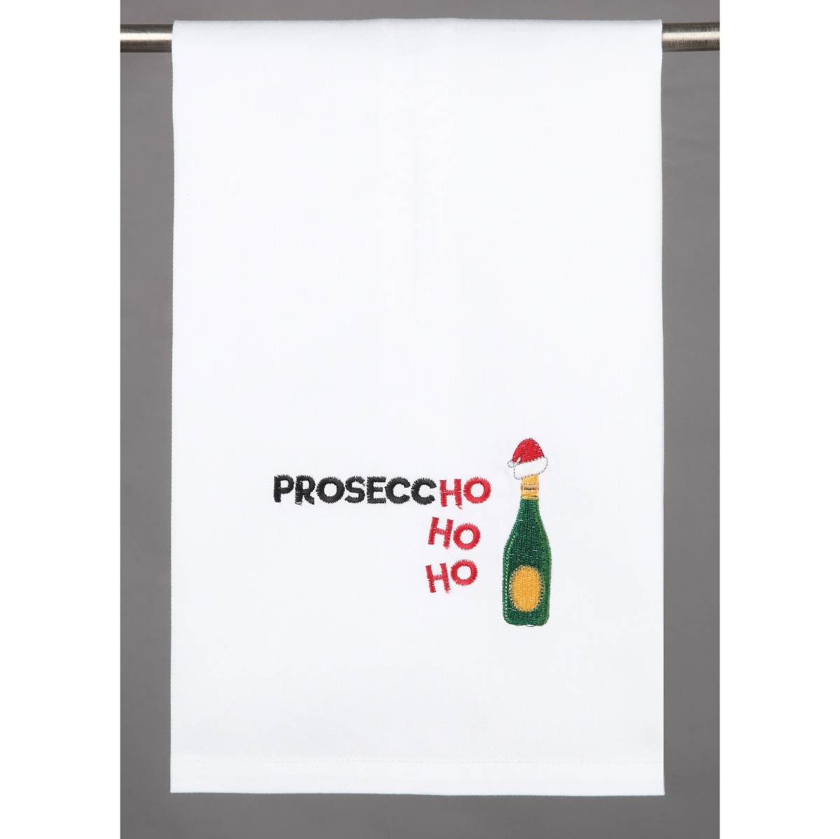 16 x 25 in. Prosecc Ho-Ho-Ho Kitchen Towel, White