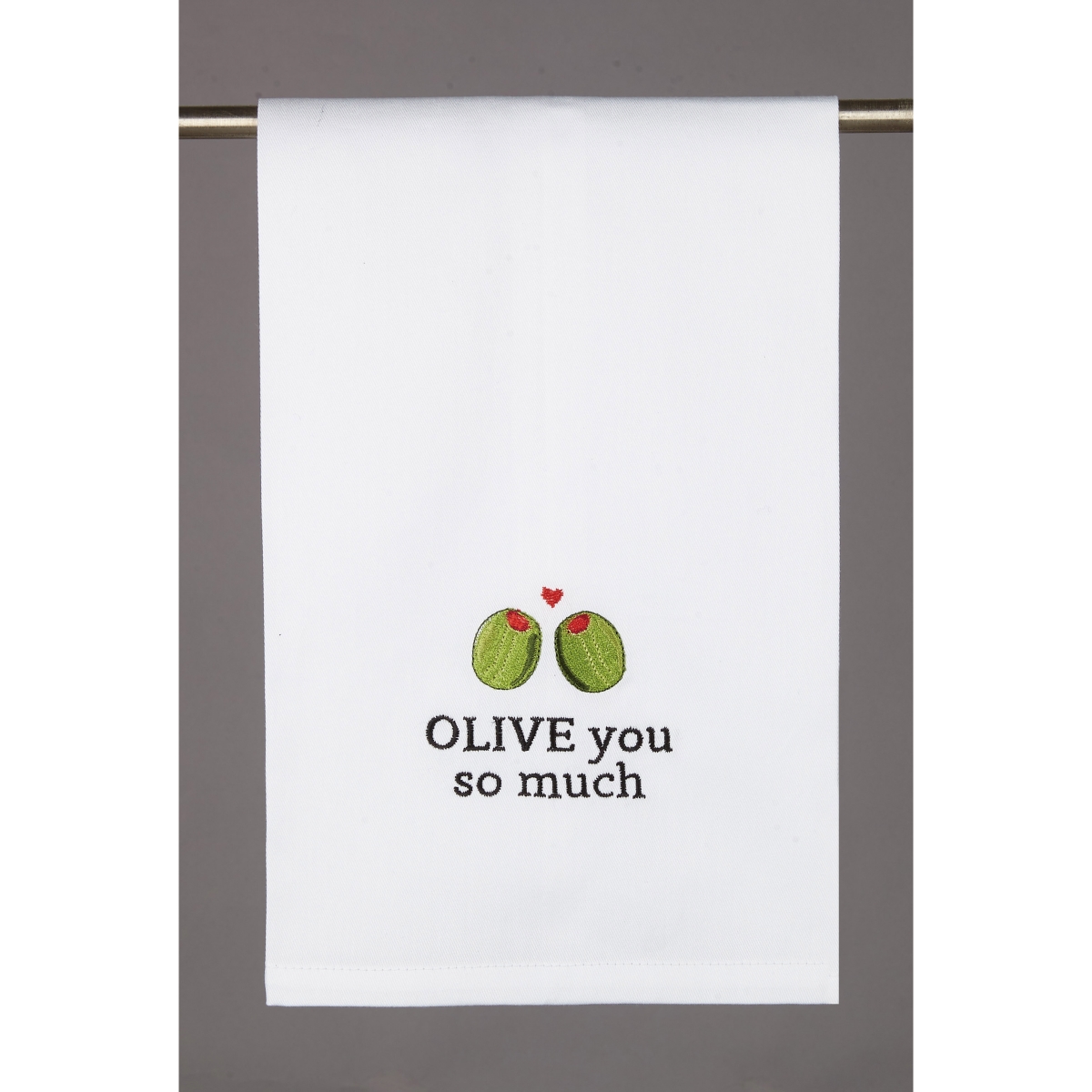 Picture of Peking Handicraft 04HRS1651WC 16 x 25 in. Olive You So Much Kitchen Towel 