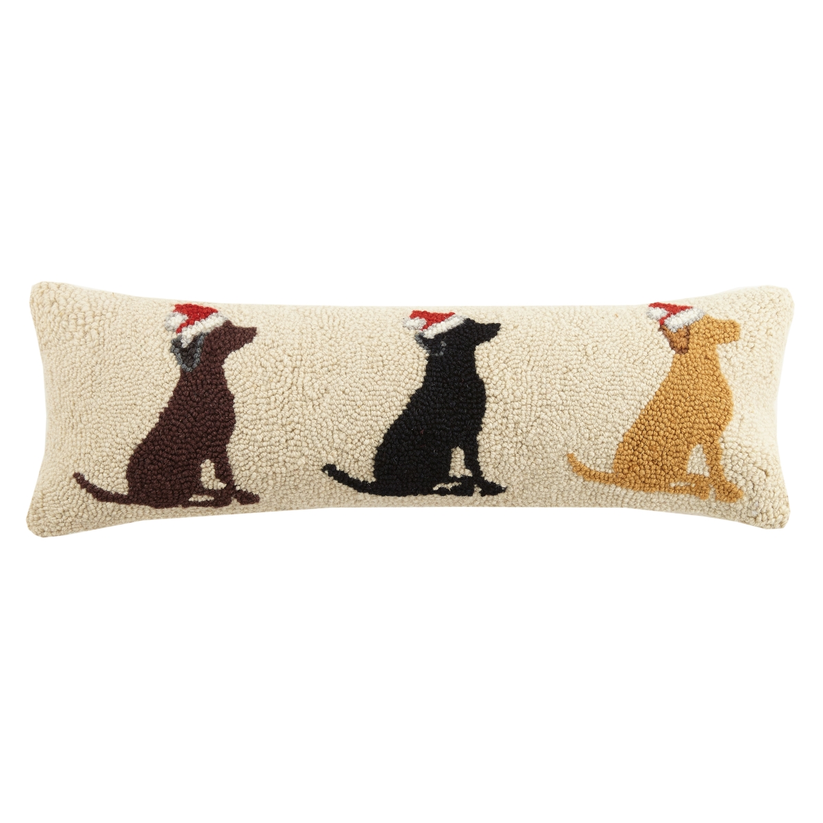 8 x 24 in. Santa Labs Hook Pillow, Poly Fill