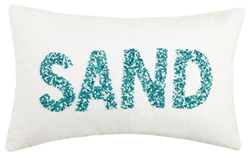 24HRS2115C20OB 12 x 20 in. Sand Beaded Pillow, Turquoise