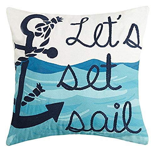 24JSS713C16SQ 16 x 16 in. Lets Set Sail Throw Pillow