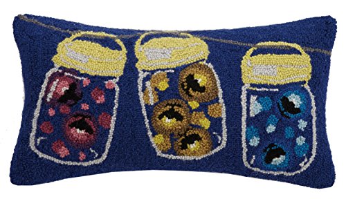 12 x 22 in. Mason Jar Fireflies Hook Throw Pillow
