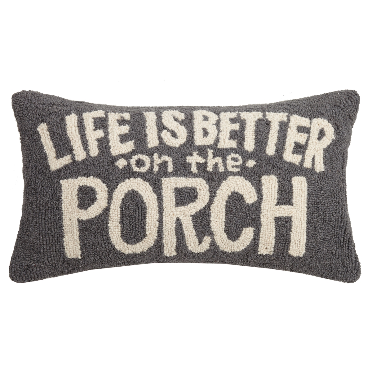 30JES32C22OB 22 x 12 in. Life is Better on the Porch Hook Pillow, Multi Color