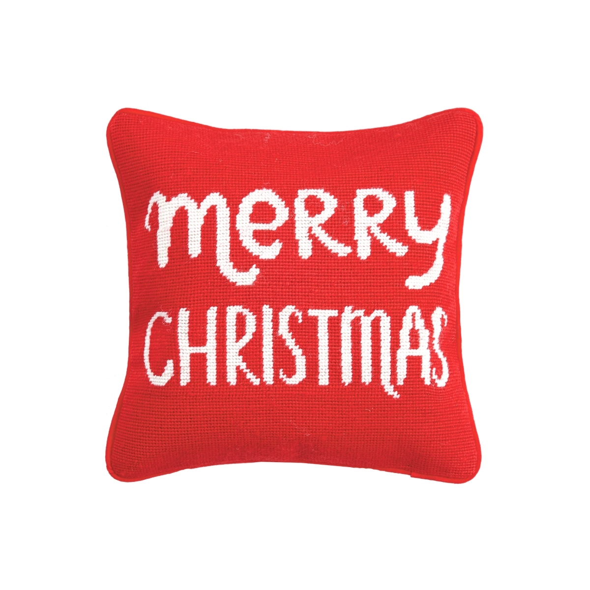 12 x 12 in. Merry Christmas Needlepoint Pillow