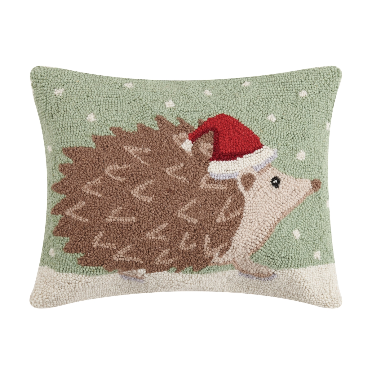 14 x 18 in. Christmas Hedgehog Hook Pillow