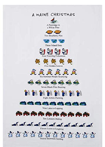 04DP85WC 18 x 26 in. A Maine Christmas Kitchen Towel, Multi Color