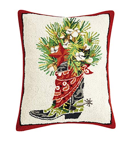 16 x 20 in. Holiday Boot Hook Pillow, Multi Color
