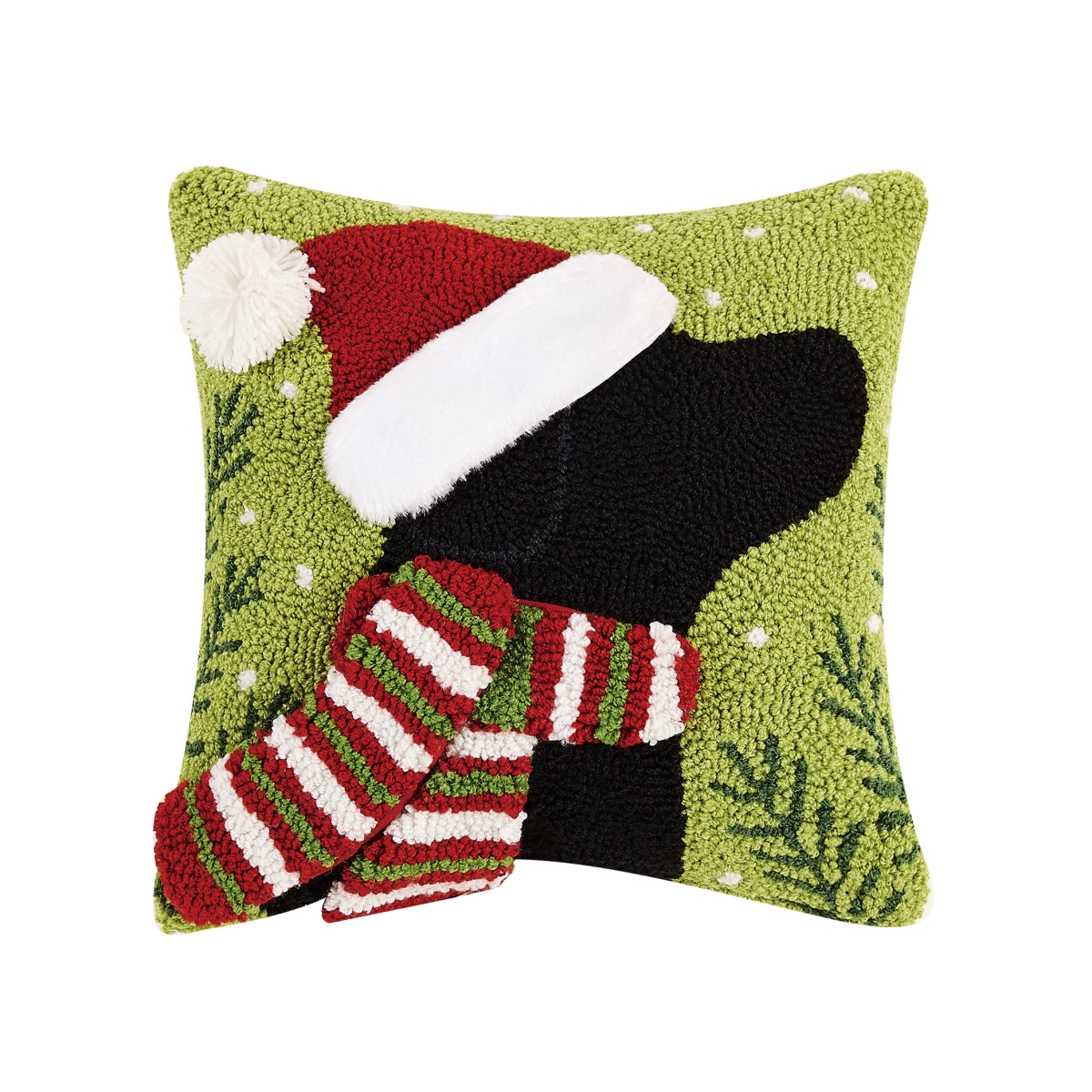14 x 14 in. 3D Christmas Lab Polyster Hook Pillow