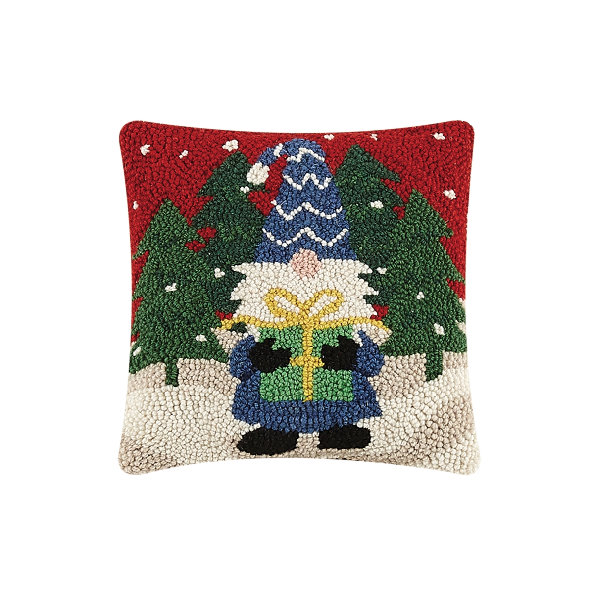 Picture of Peking Handicraft 31TG255C10SQ 10 x 10 in. Gift Poly Filled Hook Pillow with Gnome - Pack of 2