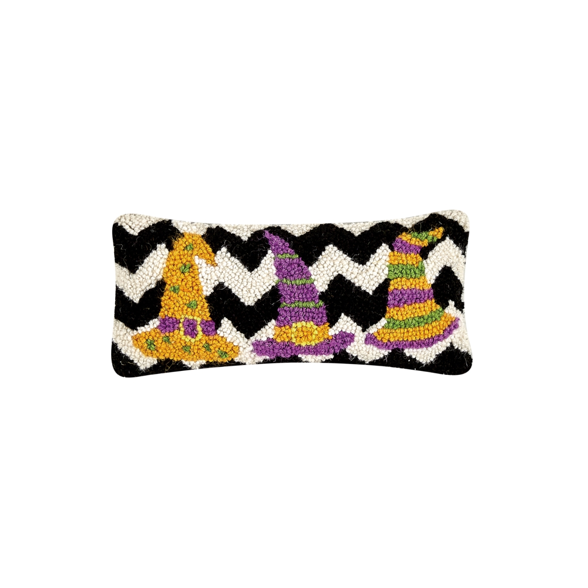 12 x 5 in. Witch Hat Blown Filled Rectangle Hook Pillow