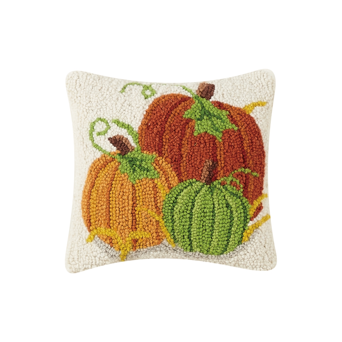 10 x 10 in. Pumpkin Batch Hook Pillow