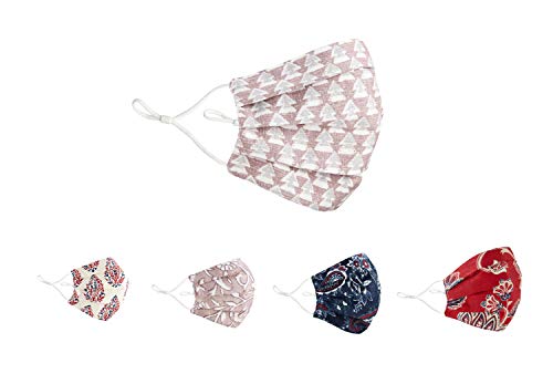 Fabric Geo Face Mask, Lavendor - Case of 6