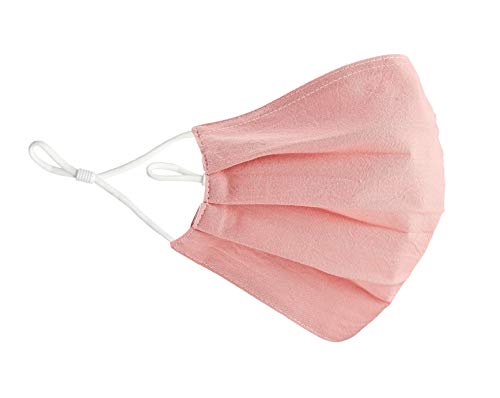 3.5 x 8.5 in. Fabric Solid Face Mask, Pink - Case of 6