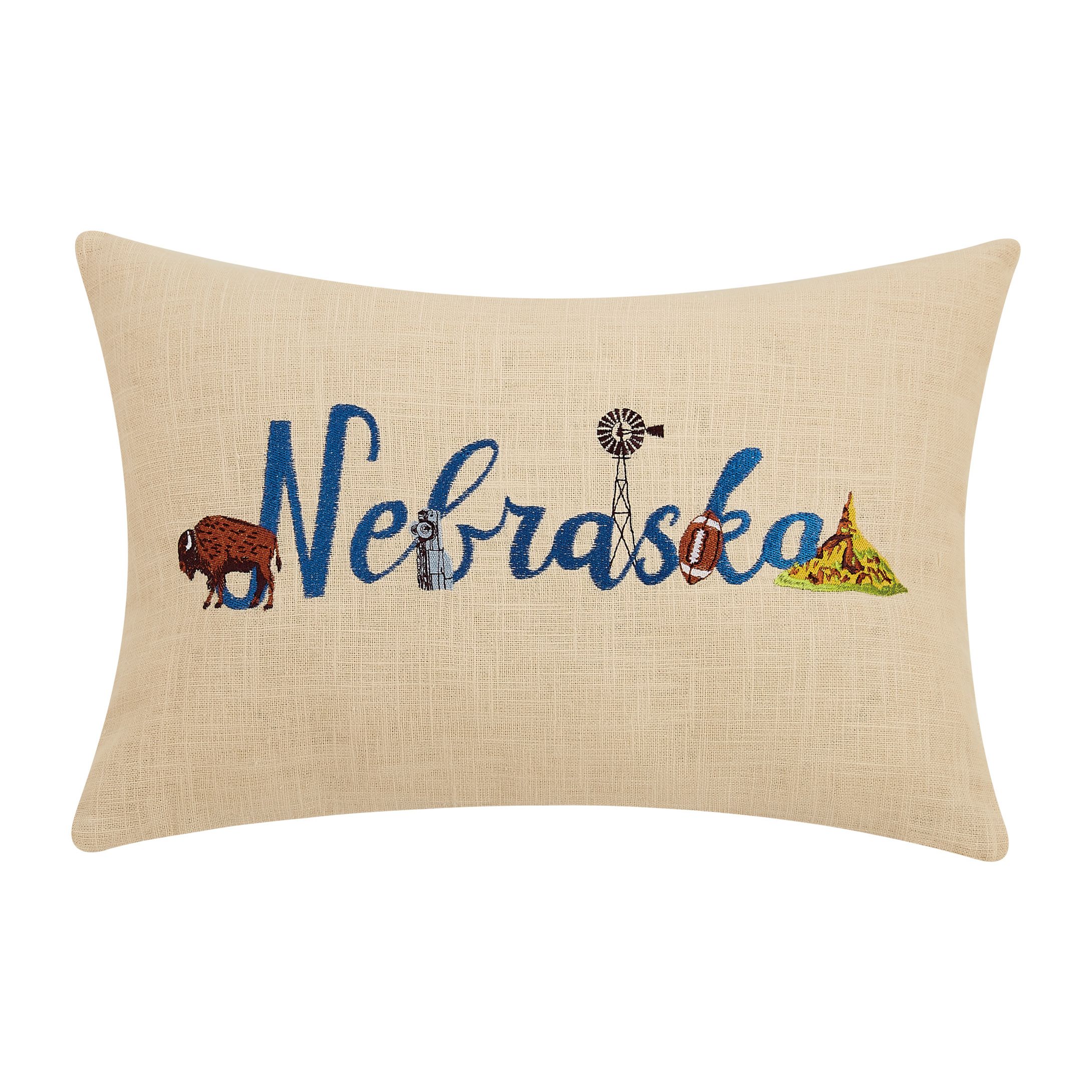 24TG597C18OB 12 x 18 in. Nebraska Embroidered Pillow